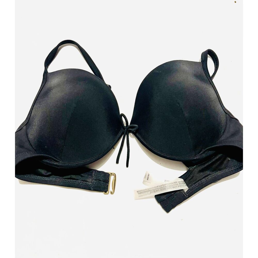 Victoria's Secret bikini top extra hold black beach summer women's 34DD